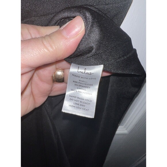 Lulus Maxi Dress Womens M Iconic Excellence Strapless Asymmetrical Column Formal - Picture 9 of 12